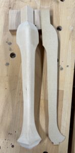 Picture of Cabriole Style Table Leg and template made by Ashley Peiper