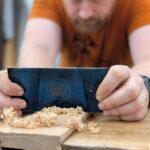 Wood By Wright James Wright using a Card Scraper