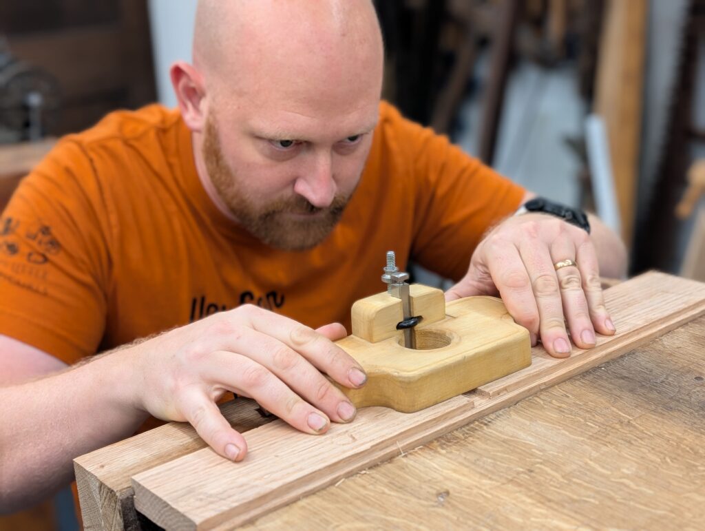 James Wright Wood by Wright using a hand made router plane