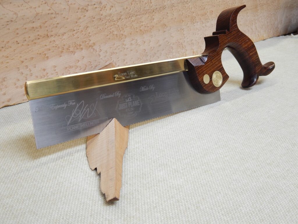 Picture of the Loon Lake Special Edition Saw made for Plane Wellness Donated by Just Plane Fun
