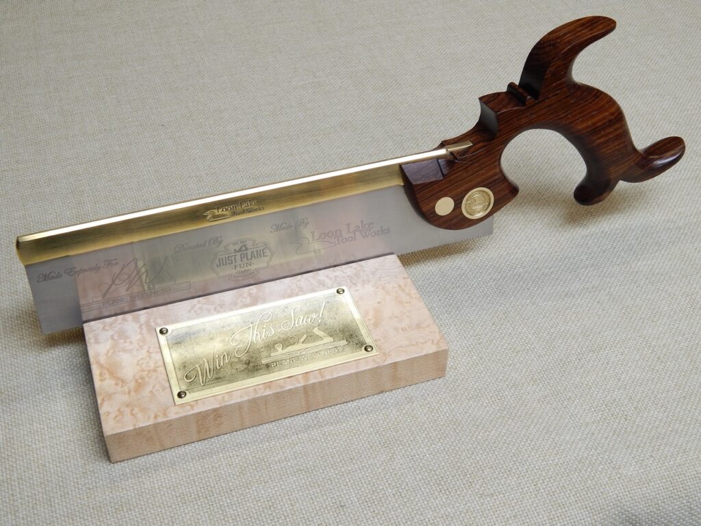 Picture of the Loon Lake Special Edition Saw made for Plane Wellness Donated by Just Plane Fun